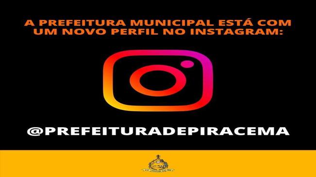 NOVO INSTAGRAM DA PREFEITURA 